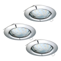 Eglo - SADA 3x LED Podhledové svítidlo PENETO 1xGU10-LED/3W/230V