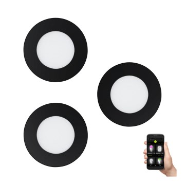 Eglo - SADA 3x LED Stmívatelné koupelnové svítidlo FUEVA-Z 1xLED/2,8W/230V IP44
