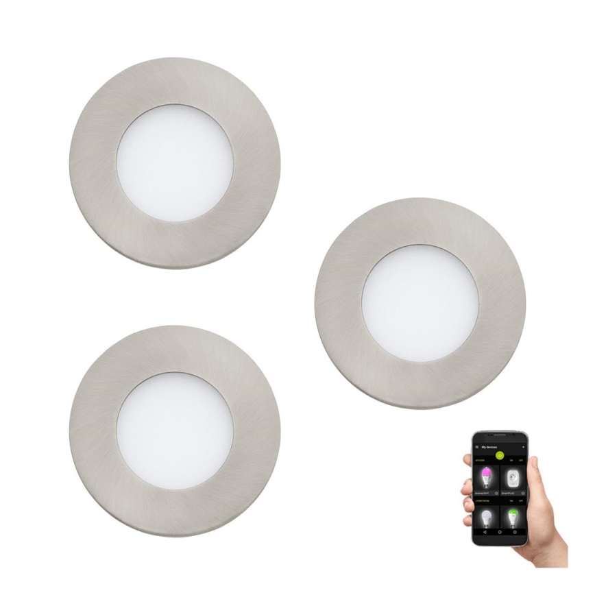 Eglo - SADA 3x LED Stmívatelné koupelnové svítidlo FUEVA-Z 2,8W/230V IP44 pr. 8,5 cm