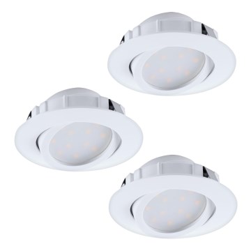 Eglo - SADA 3x LED Stmívatelné podhledové svítidlo PINEDA LED/5,5W/230V