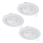 Eglo - SADA 3xLED Koupelnové podhledové svítidlo 1xGU10/4W/230V IP44 bílá