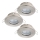 Eglo - SADA 3xLED Koupelnové podhledové svítidlo 1xGU10/4W/230V IP44 matný chrom