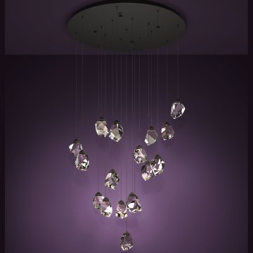 Eglo Stars of Light - LED Stmívatelný lustr na lanku 17xLED/3W/230V 3000K černá/čirá