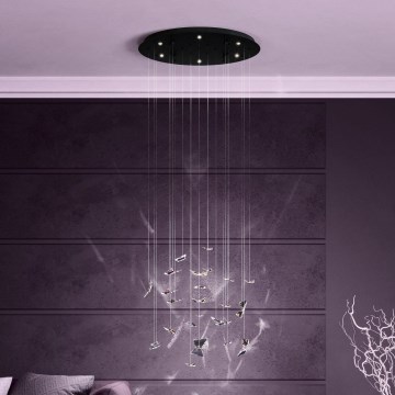 Eglo Stars of Light - LED Stmívatelný lustr na lanku 6xLED/4,2W/230V černá/čirá