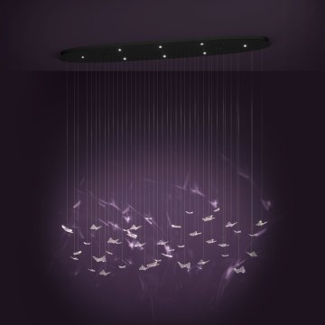 Eglo Stars of Light - LED Stmívatelný lustr na lanku 8xLED/4,2W/230V černá/čirá