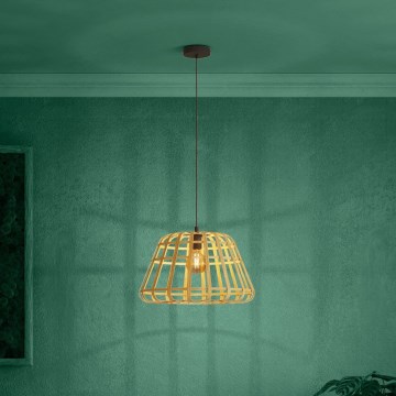 Eglo Stars of Light - Lustr na lanku 1xE27/40W/230V pr. 50 cm bambus