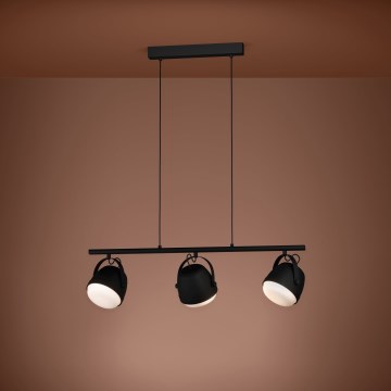 Eglo Stars of Light - Lustr na lanku 3xE27/28W/230V černá