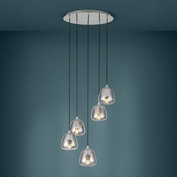 Eglo Stars of Light - Lustr na lanku 5xE27/40W/230V kouřová