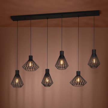 Eglo Stars of Light - Lustr na lanku 6xE27/40W/230V černá