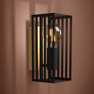 Eglo Stars of Light - Nástěnné svítidlo 1xE27/40W/230V černá/hnědá