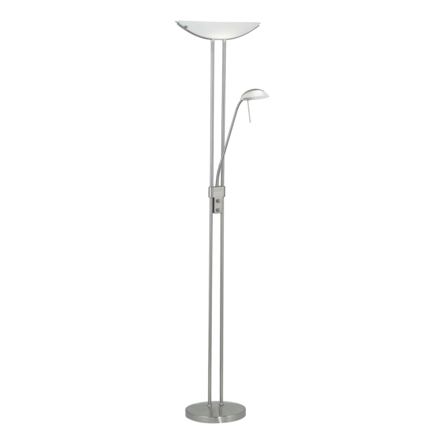 EGLO - Stmívatelná stojací lampa BAYA 1xR7s/230W+1xG9/33W matný chrom