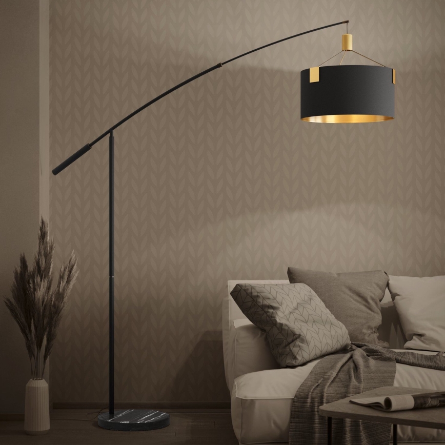 Eglo - Stojací lampa 3xE27/40W/230V černá/zlatá