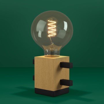 Eglo - Stolní lampa 1xE27/40W/230V černá/hnědá