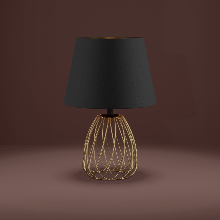 Eglo - Stolní lampa 1xE27/40W/230V černá/zlatá