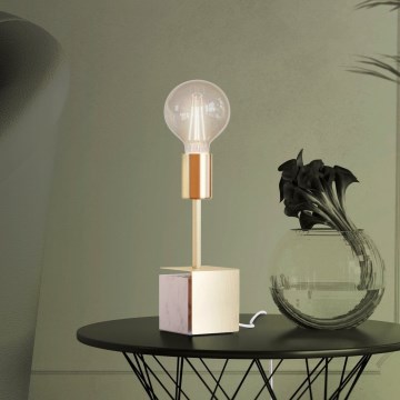 Eglo - Stolní lampa 1xE27/40W/230V zlatá/bílý mramor