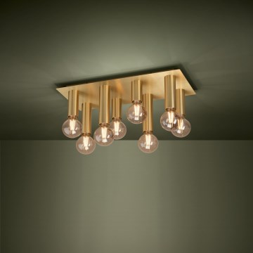 Eglo - Stropní svítidlo 8xE27/40W/230V zlatá