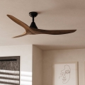 Eglo - Stropní ventilátor pr. 132 cm hnědá + dálkové ovládání