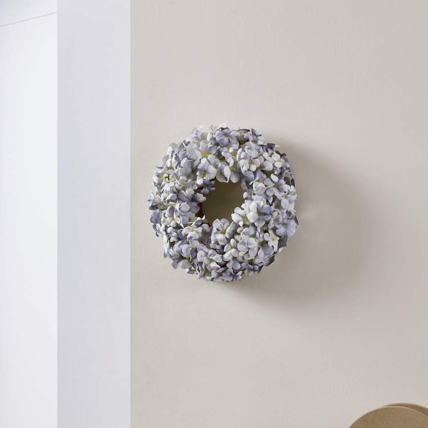 Eglo - Umělý květinový věnec pr. 35 cm modrá
