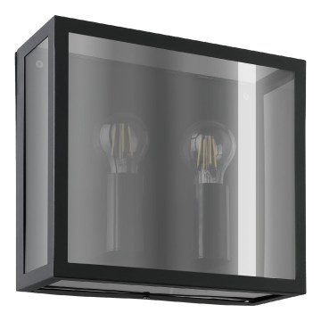 Eglo - Venkovní nástěnné svítidlo 2xE27/40W/230V IP44 černá