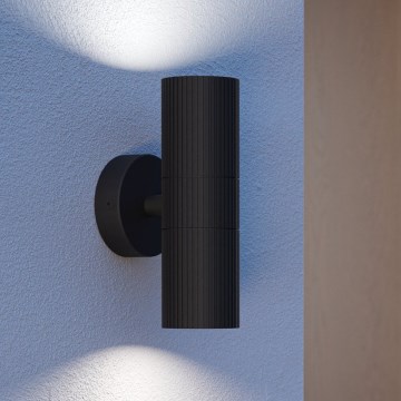 Eglo - Venkovní nástěnné svítidlo 2xGU10/28W/230V IP44 černá