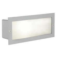 EGLO - Venkovní zápustné svítidlo 1xE27/60W stříbrná/bílá IP44
