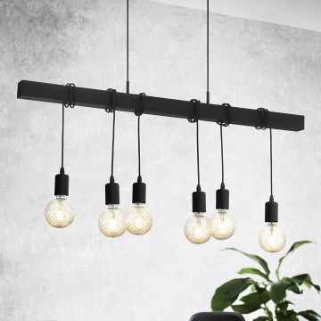 Eglo - Závěsné svítidlo TOWNSHEND 6xE27/60W/230V