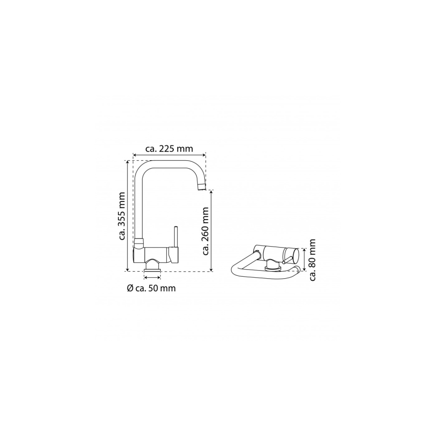 Eisl NI182-0335T - Dřezová baterie FLEXO lesklý chrom