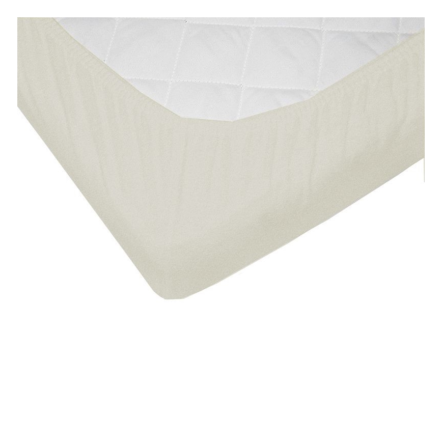 EKO - Nepromokavé prostěradlo s gumičkou JERSEY 120x60 cm béžová