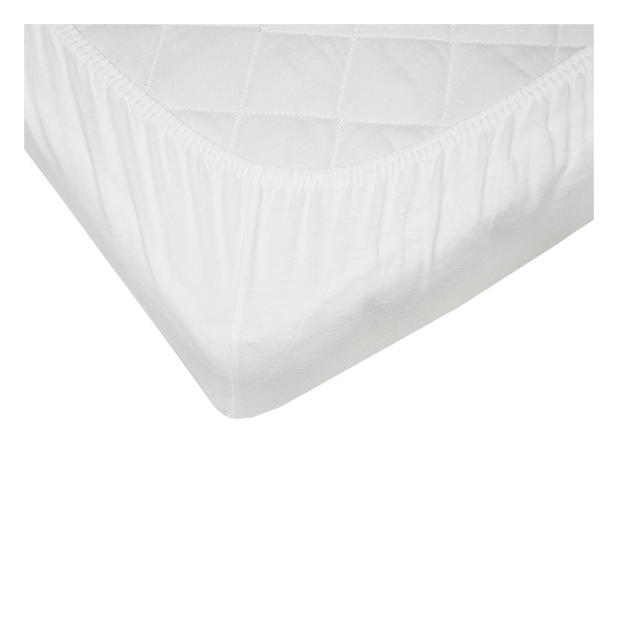 EKO - Nepromokavé prostěradlo s gumičkou JERSEY 120x60 cm bílá