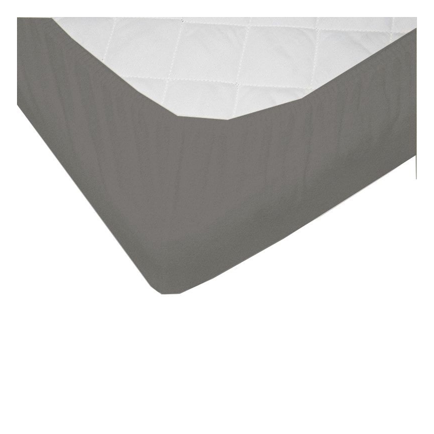 EKO - Nepromokavé prostěradlo s gumičkou JERSEY 120x60 cm šedá
