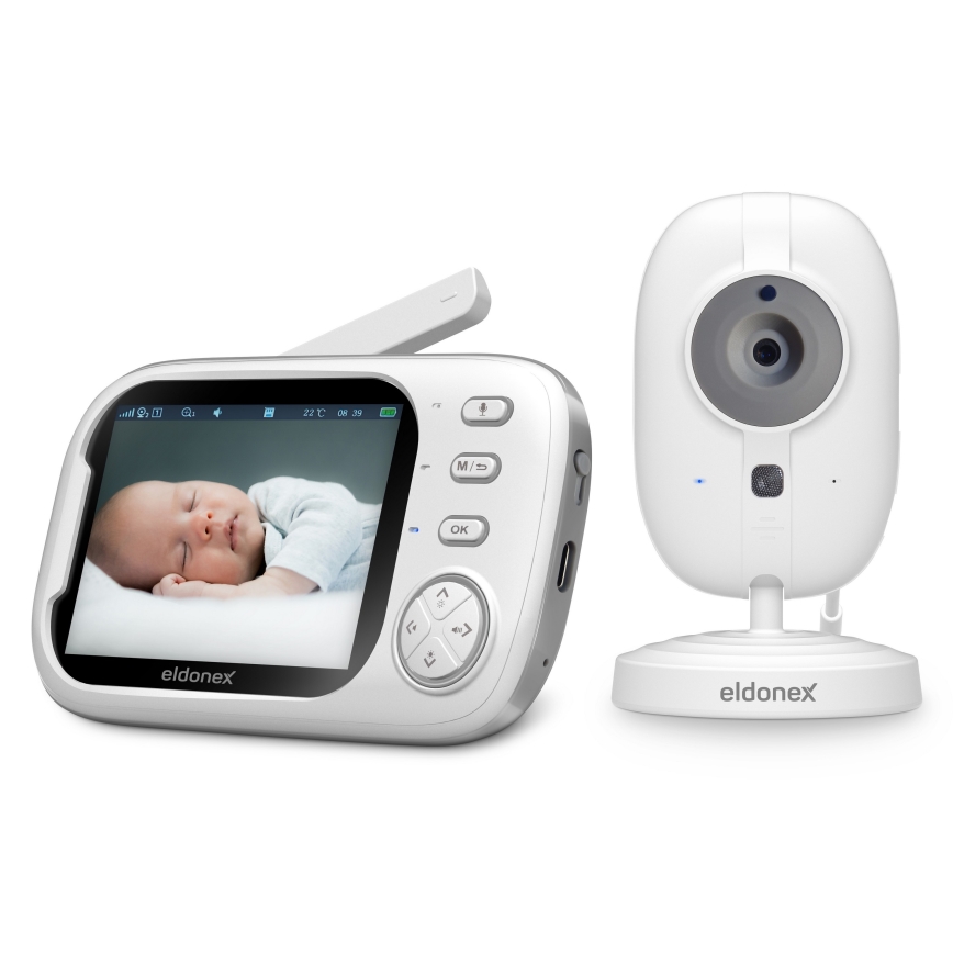 ELDONEX EBM-1010-WH - Dětská chůvička s monitorem 5V/2000 mAh