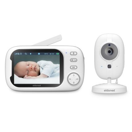 ELDONEX EBM-1010-WH - Dětská chůvička s monitorem 5V/2000 mAh