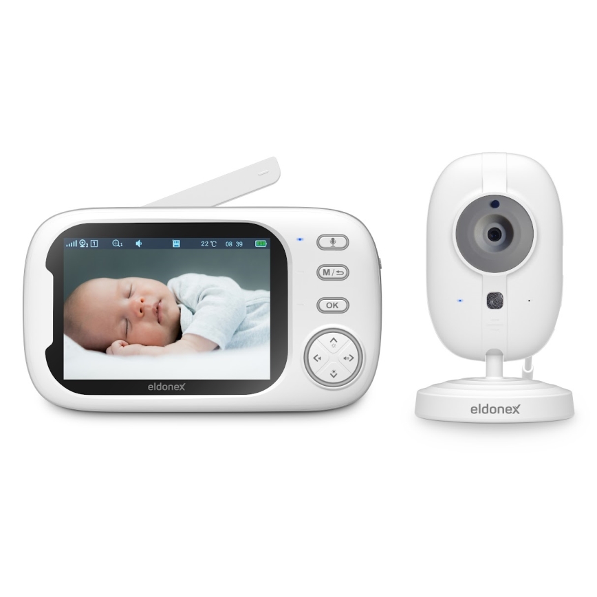 ELDONEX EBM-1010-WH - Dětská chůvička s monitorem 5V/2000 mAh