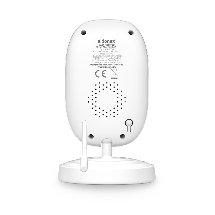 ELDONEX EBM-1010-WH - Dětská chůvička s monitorem 5V/2000 mAh
