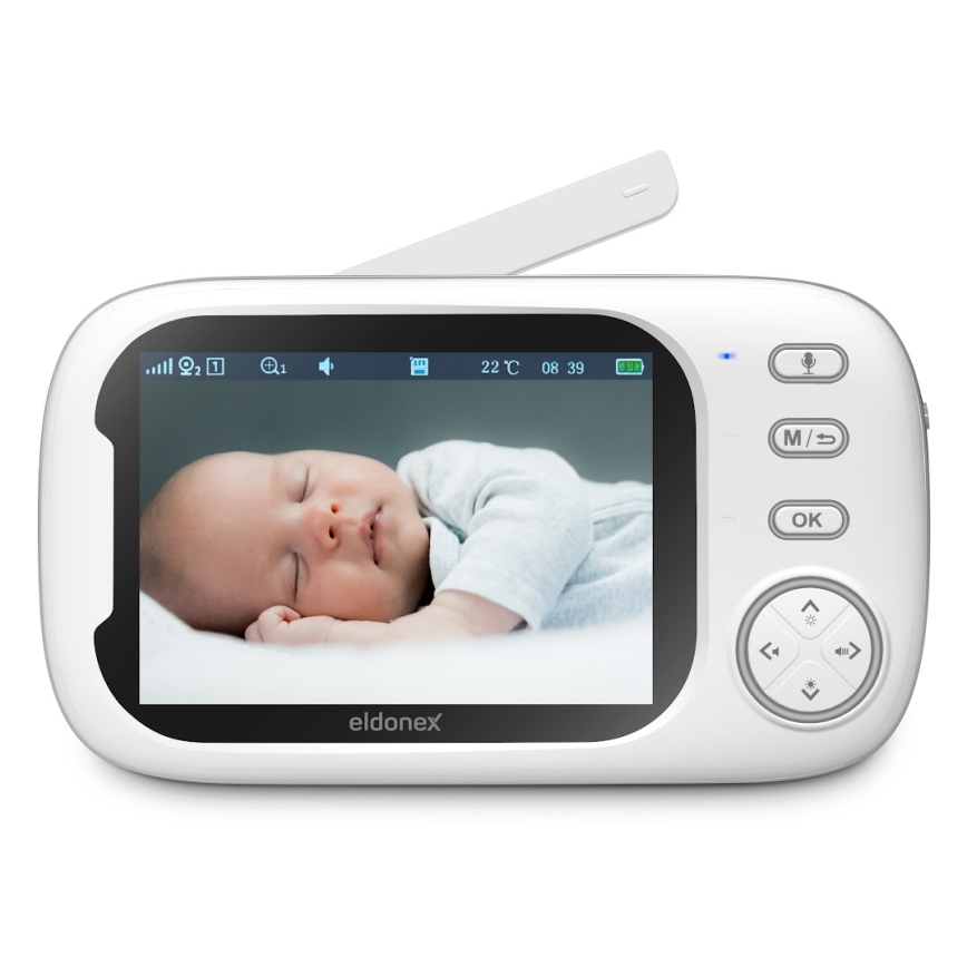 ELDONEX EBM-1010-WH - Dětská chůvička s monitorem 5V/2000 mAh