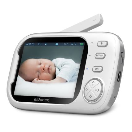 ELDONEX EBM-1010-WH - Dětská chůvička s monitorem 5V/2000 mAh