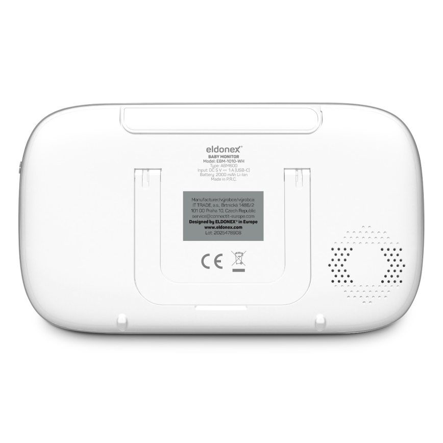 ELDONEX EBM-1010-WH - Dětská chůvička s monitorem 5V/2000 mAh