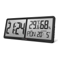 ELDONEX ECL-1110-BK - Digitální nástěnné hodiny TimeCheck 4xAA černá