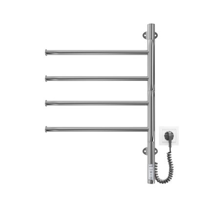 Elektrický otočný sušák na ručníky VEER 50W/230V 62,5x44,5 cm nerez/lesklý chrom