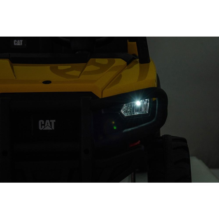Elektrické autíčko CAT 60W/7500 mAh žlutá/černá + dálkové ovládání