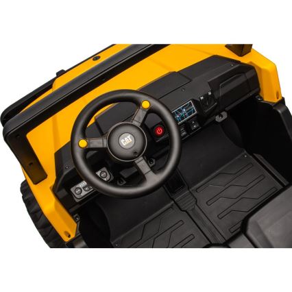 Elektrické autíčko CAT 60W/7500 mAh žlutá/černá + dálkové ovládání