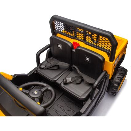 Elektrické autíčko CAT 60W/7500 mAh žlutá/černá + dálkové ovládání