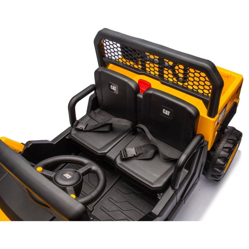 Elektrické autíčko CAT 60W/7500 mAh žlutá/černá + dálkové ovládání