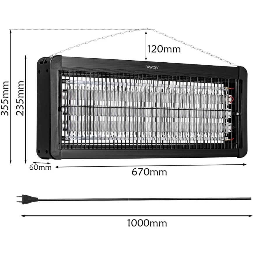 Elektrický lapač hmyzu 3x20W/230V 200 m²