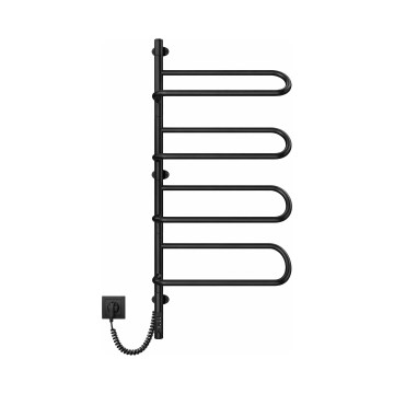 Elektrický otočný sušák na ručníky ELECTRA 120W/230V 102,5x47,5 cm nerez/černá levá