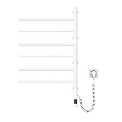 Elektrický otočný sušák na ručníky s termostatem ARABESQUE 196W/230V 81,8 cm IP44 bílá