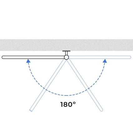 Elektrický otočný sušák na ručníky s termostatem FOUETTE 128W/230V 64,6 cm IP44 černá