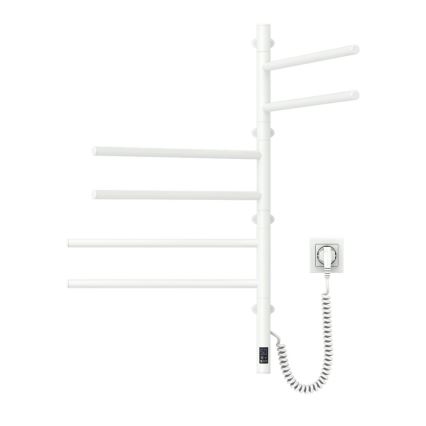 Elektrický otočný sušák na ručníky s termostatem ARABESQUE 105W  80x49 cm  bílá