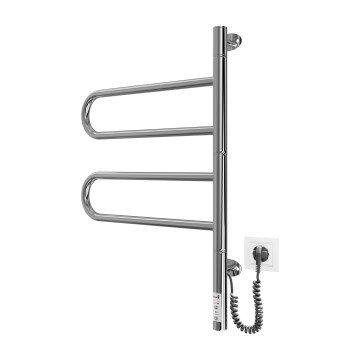 Elektrický otočný sušák na ručníky TRISTAR 75W/230V 62,5x44,5 cm IP44 nerez/lesklý chrom