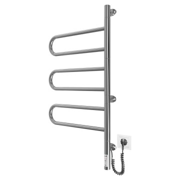 Elektrický otočný sušák na ručníky TRISTAR 80W/230V 82,5x44,5 cm IP44 nerez/lesklý chrom